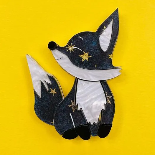 Joy the star 🦊 fox  - Brooch - Set of 4