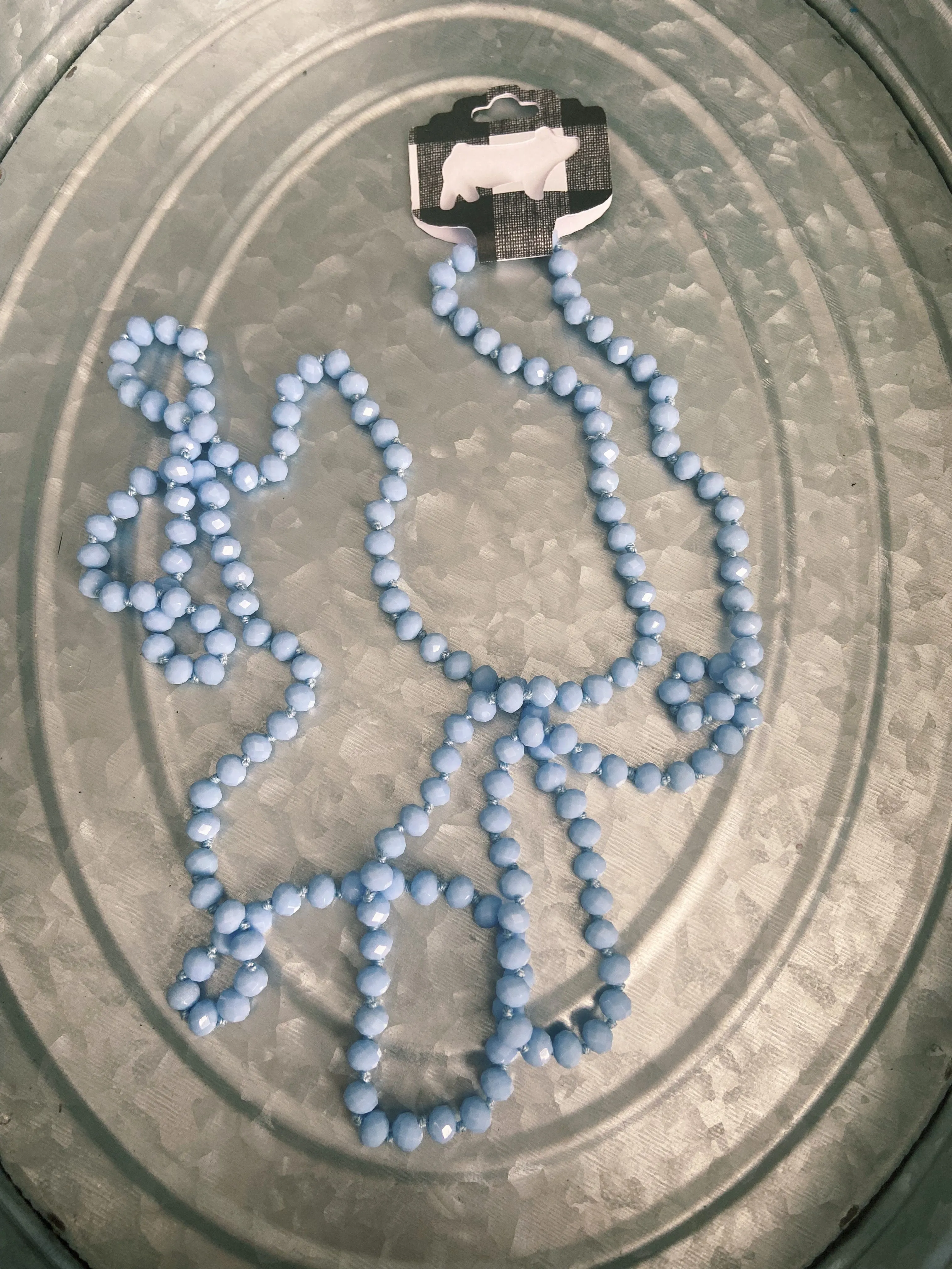 Light Blue Beaded Necklace