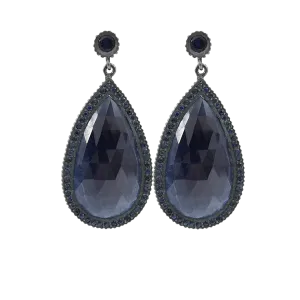 Lilah Pear Shape Sapphire Slice Earrings