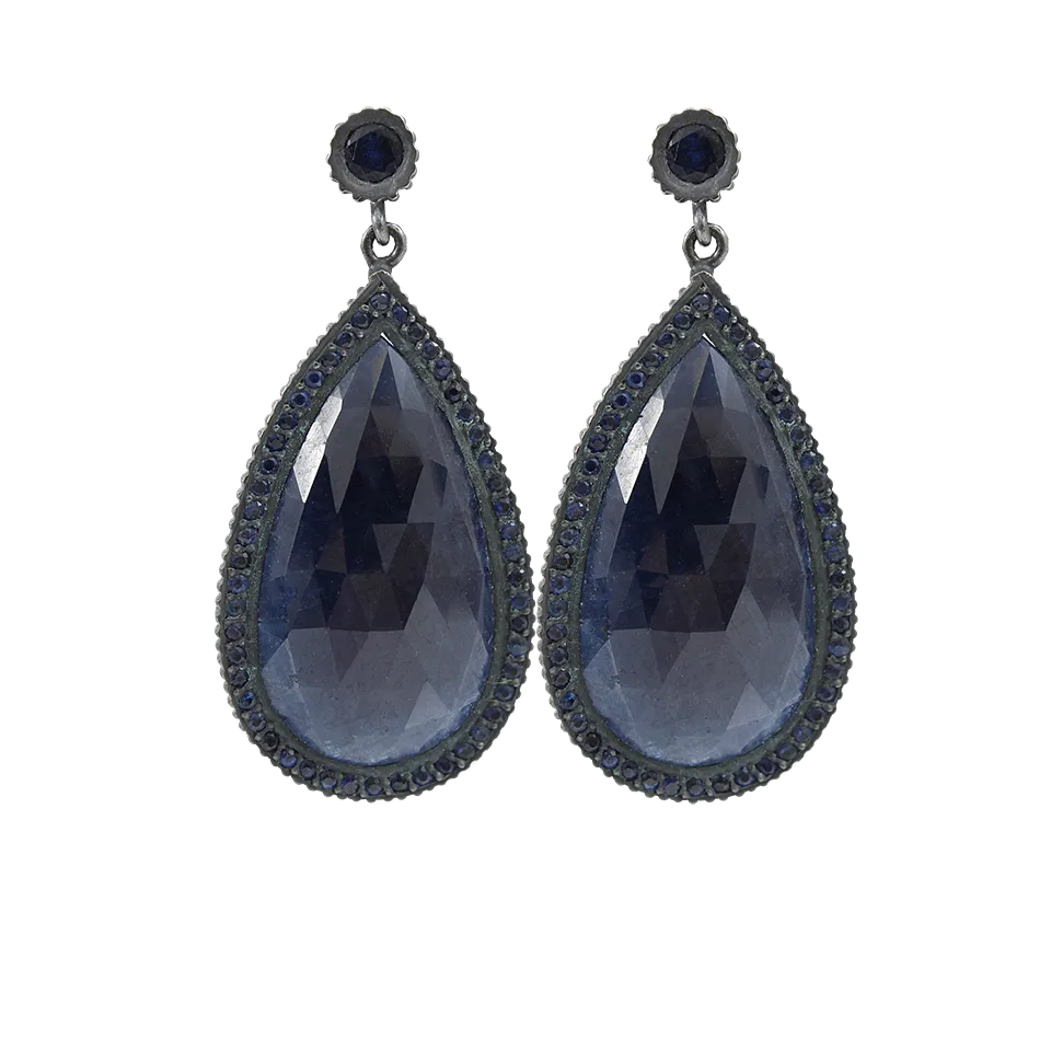 Lilah Pear Shape Sapphire Slice Earrings