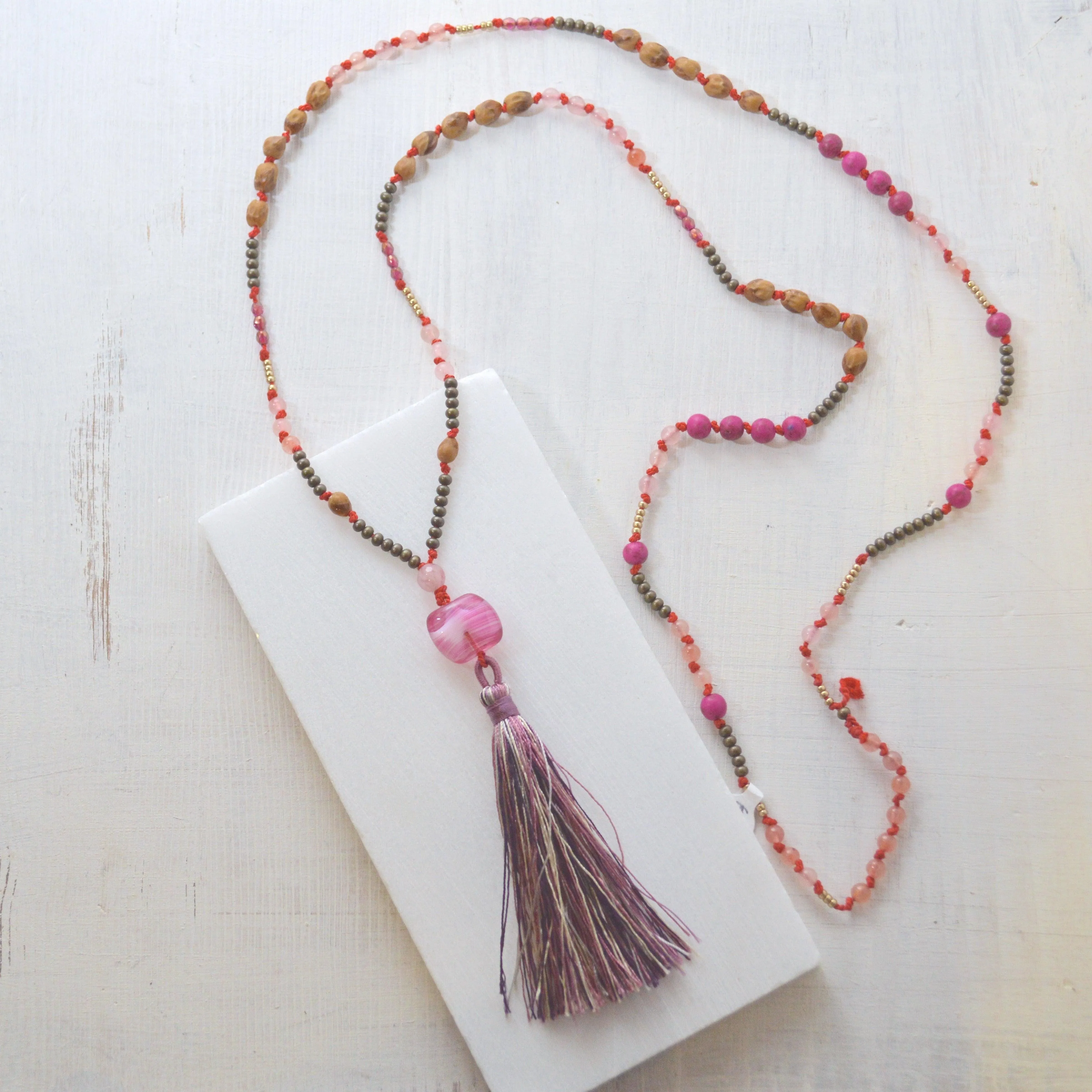 Long Beaded Mala Necklaces