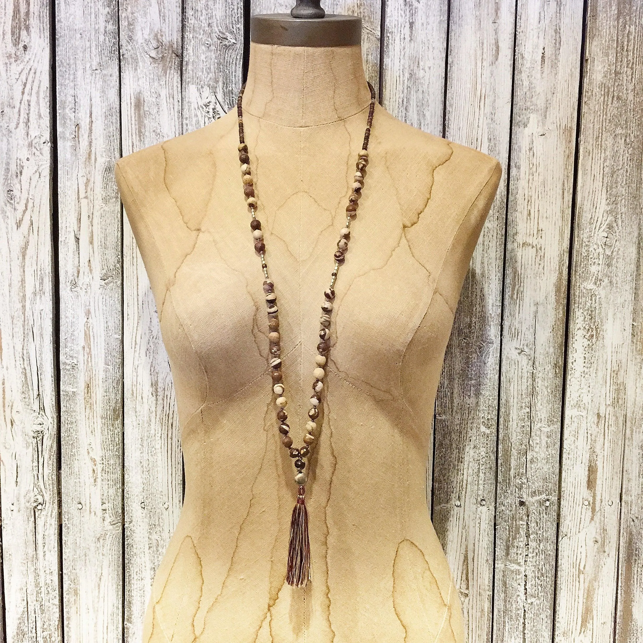 Long Beaded Mala Necklaces