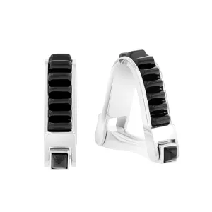 Longmire Onyx Stirrup Cufflinks | Pre-Loved | 18K White Gold