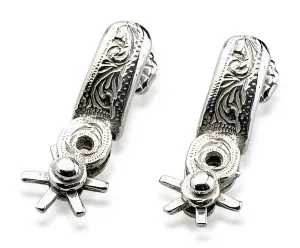 Mexican Spur Earrings, Sterling Silver