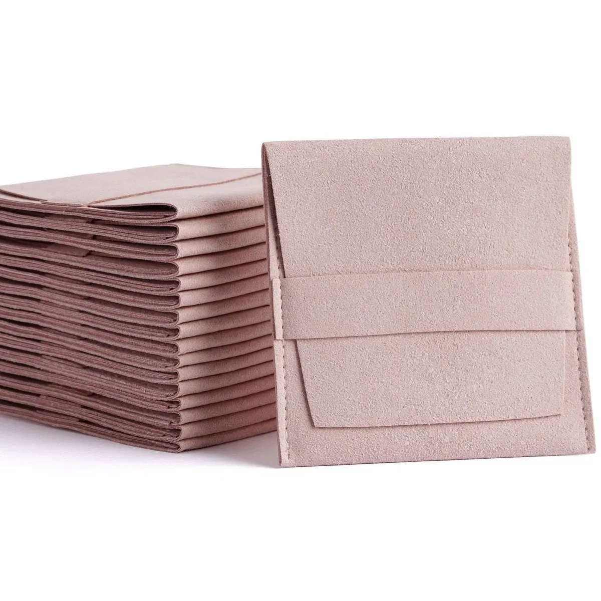 Microfiber Jewelry Pouch Luxury Small Jewelry Gift Bag 20pcs 8x8cm