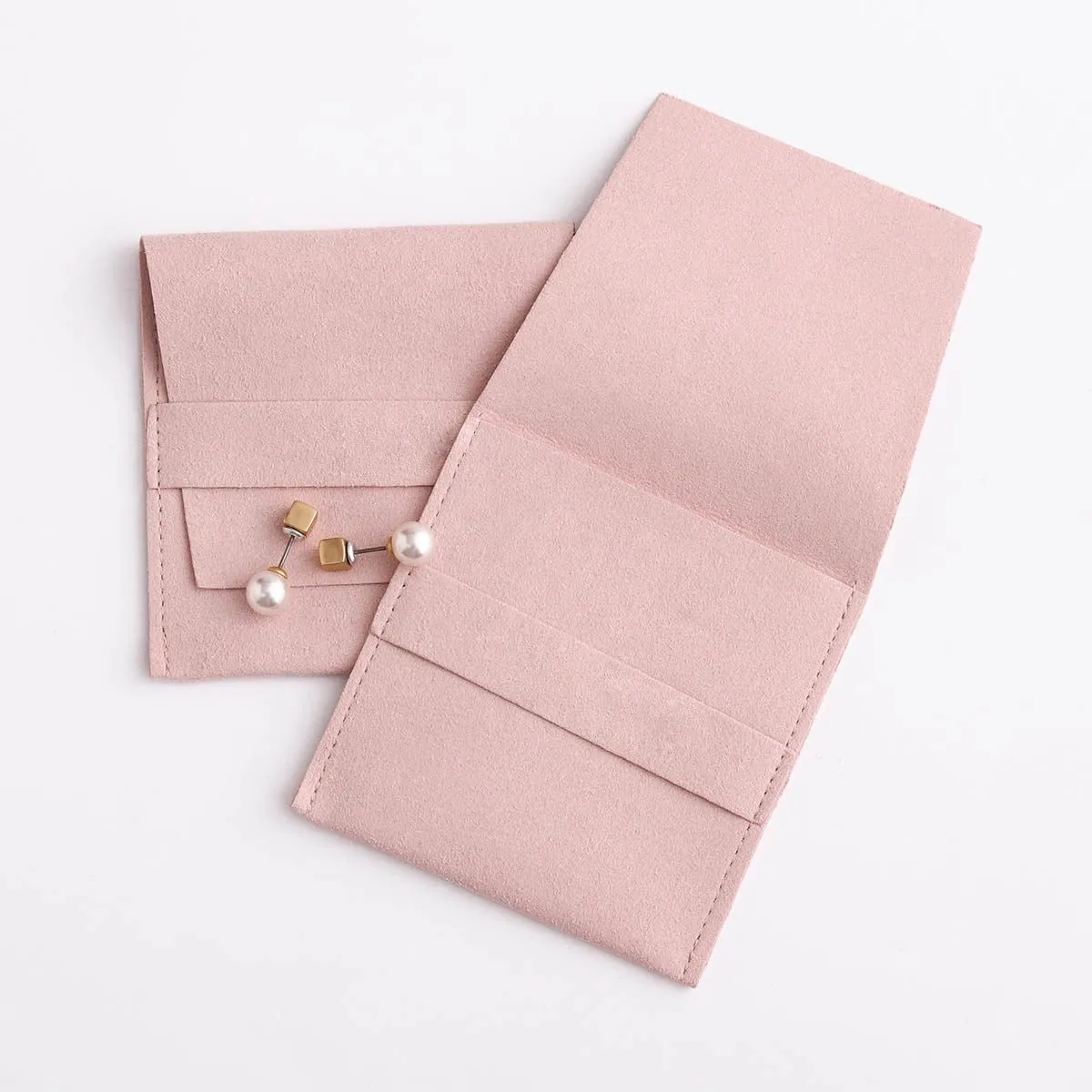 Microfiber Jewelry Pouch Luxury Small Jewelry Gift Bag 20pcs 8x8cm