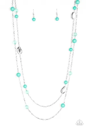 Paparazzi Necklace ~ Hitting A GLOW Point - Green