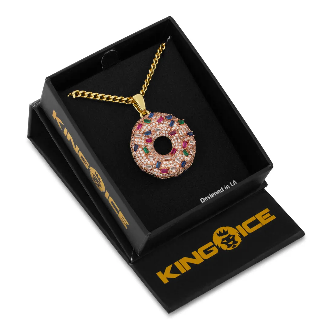 Pink Donut Necklace