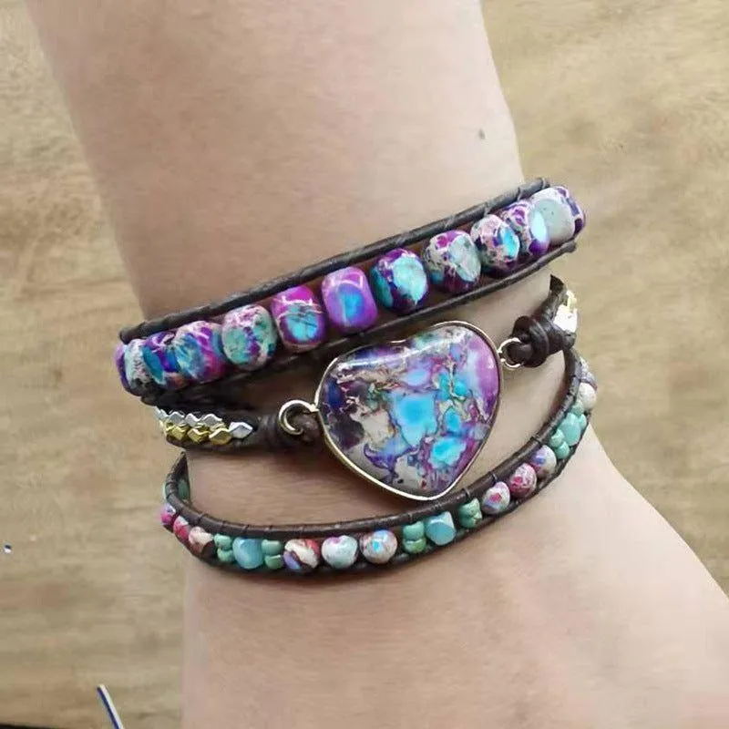 Purple Sunset Stone Bracelet