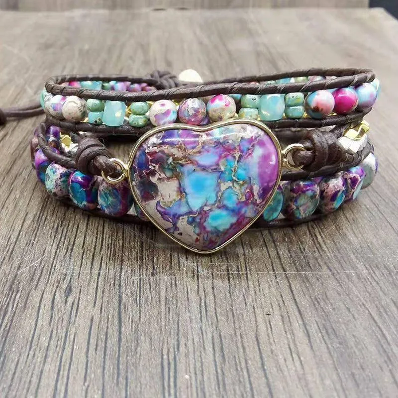 Purple Sunset Stone Bracelet