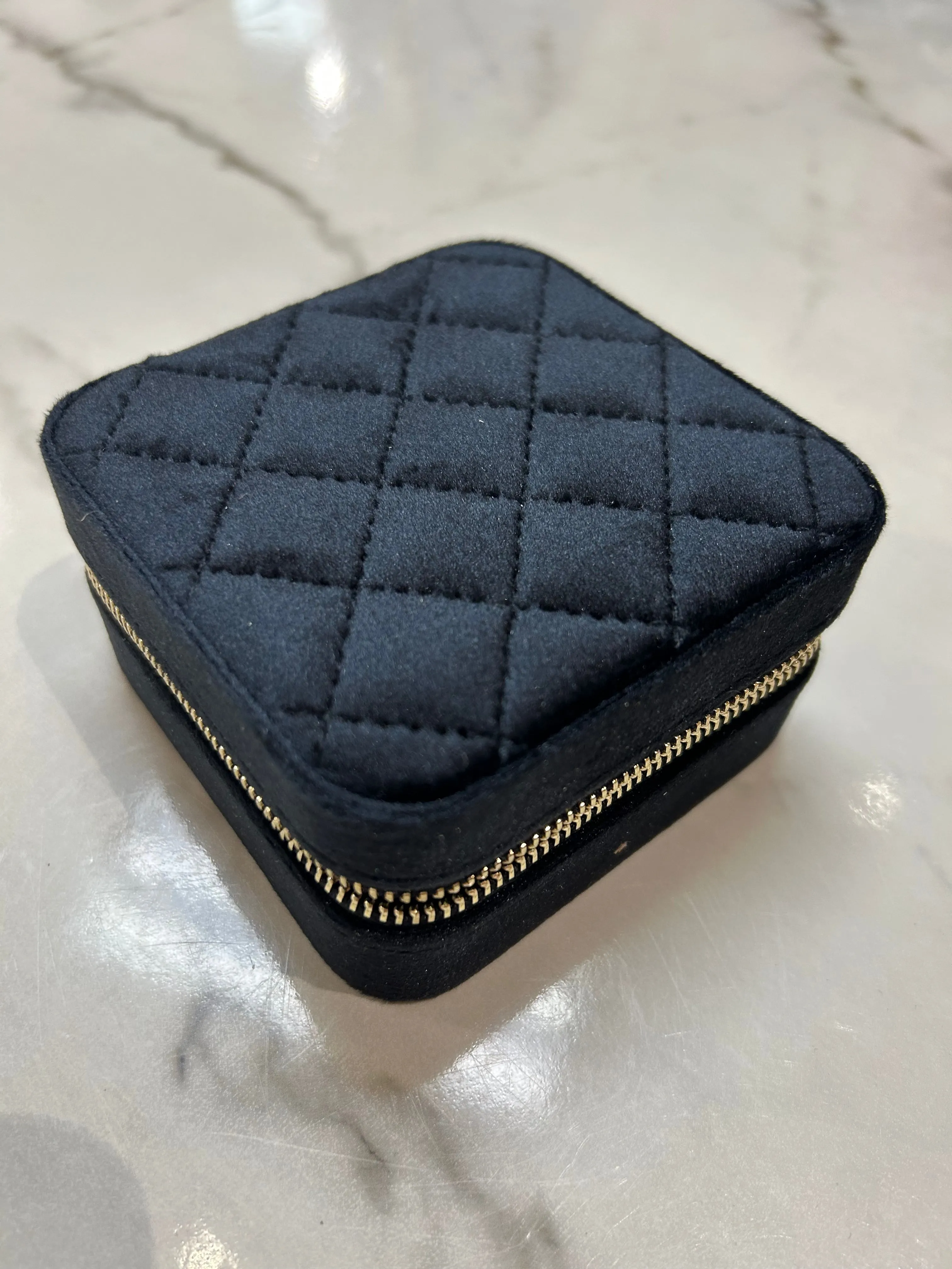 Quilted Velvet Jewelry Box