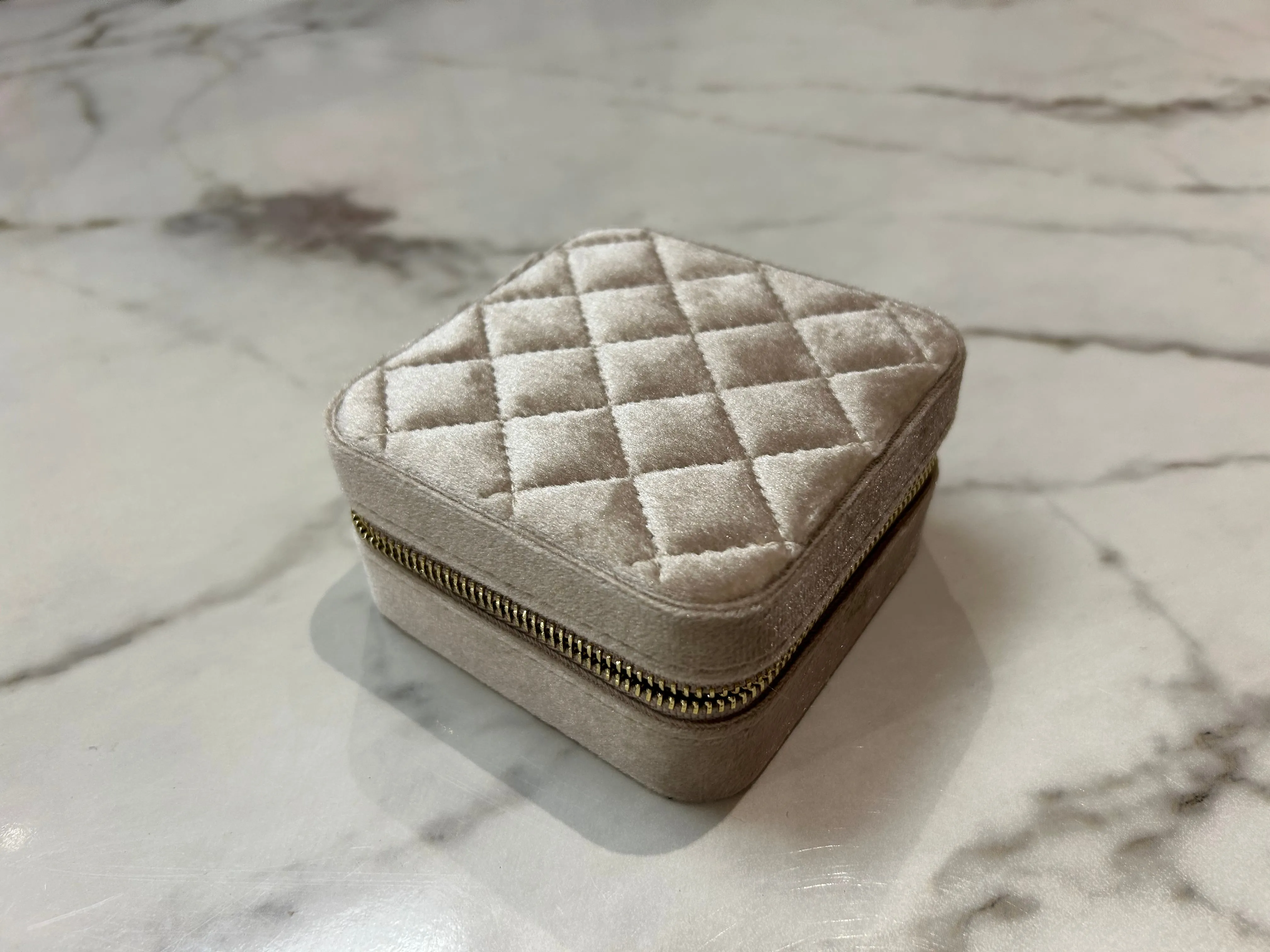 Quilted Velvet Jewelry Box