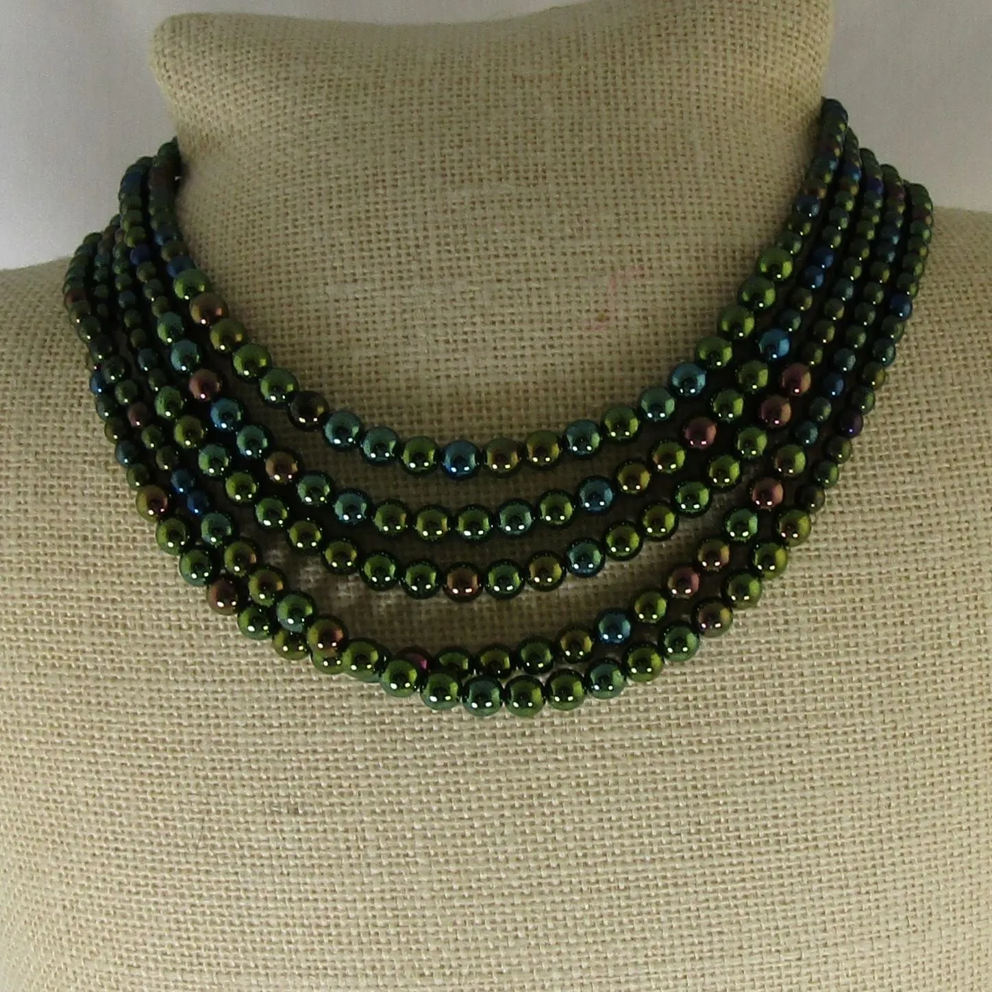 Rainbow Hemalyke Gemstone Necklace  & Earrings Set