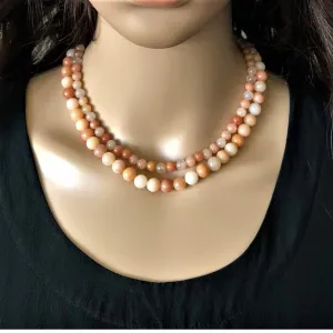 Rose Aventurine Layered Beaded Necklace