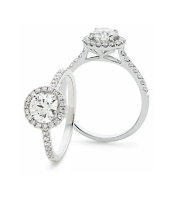 Round Halo Diamond Ring