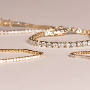 Round Tennis Bracelet Yellow Gold