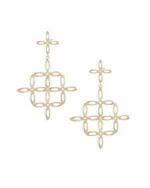 She's Classic Cross Statement Earrings