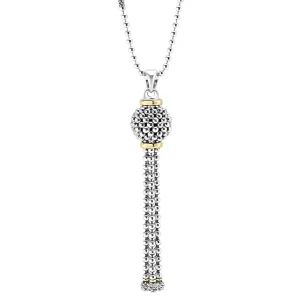 Signature Caviar Tassel Pendant Necklace