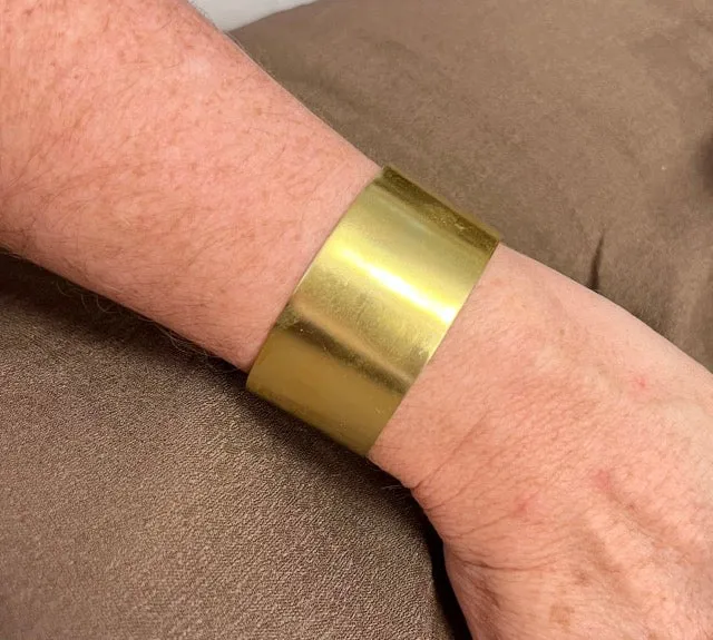 Simple Raw Brass Cuff Bracelet