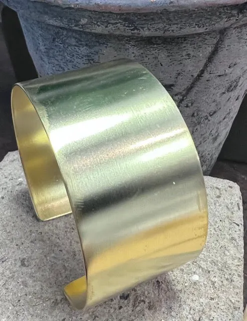 Simple Raw Brass Cuff Bracelet