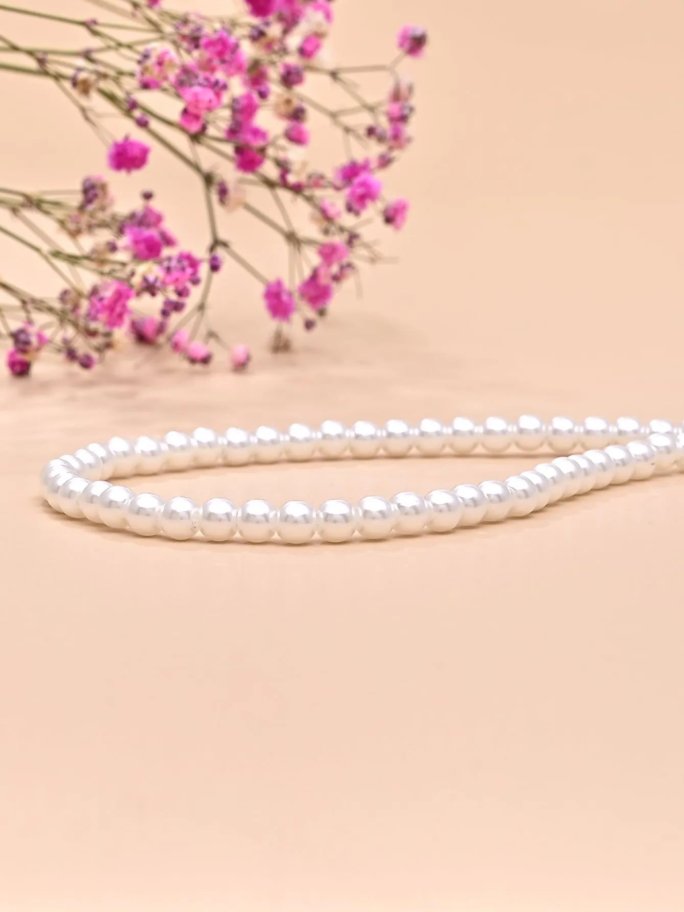 Simple White Faux Pearl Decor Necklace for Women Girls Accessories Jewelry Gifts