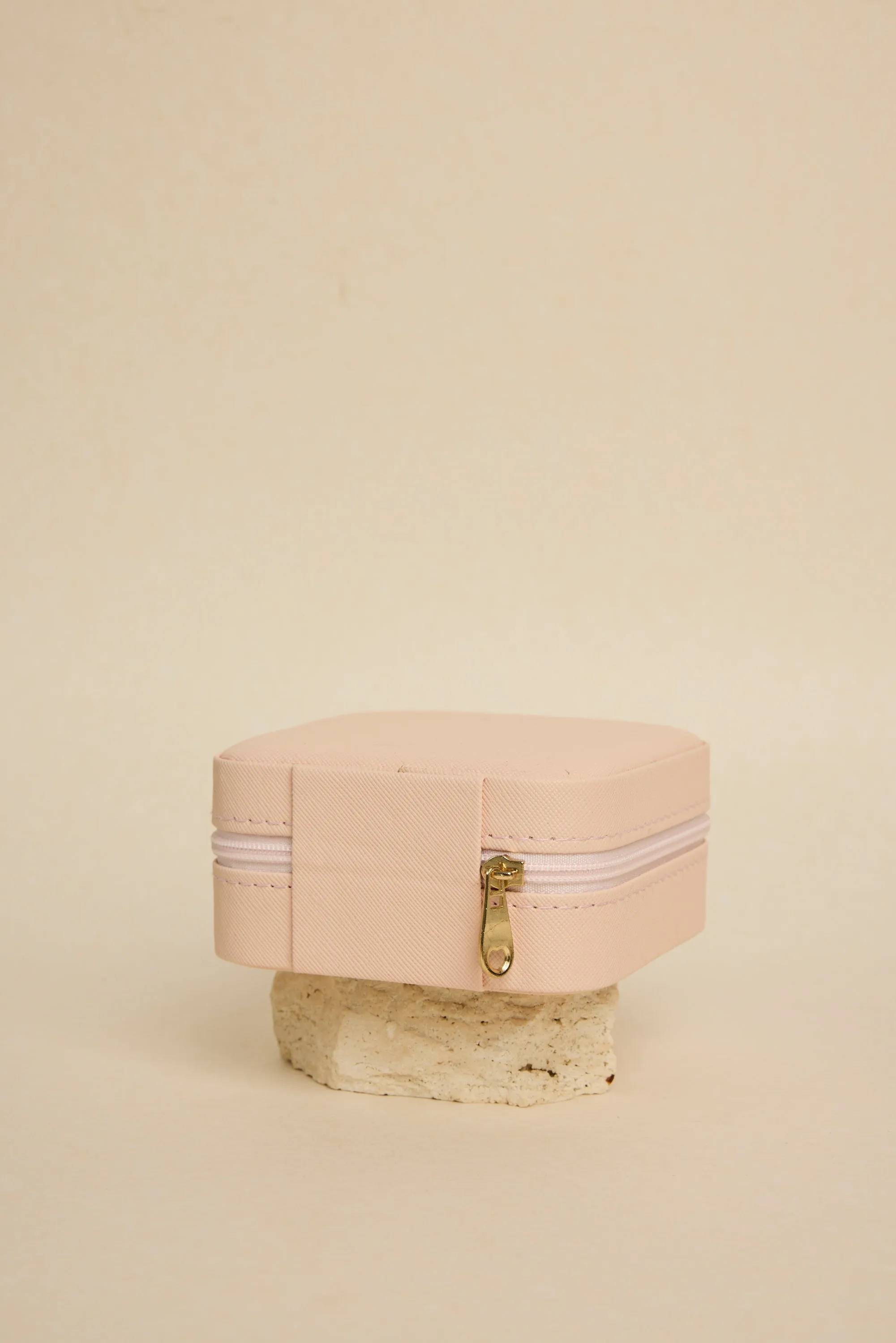 Square Pink Jewellery Travel Case