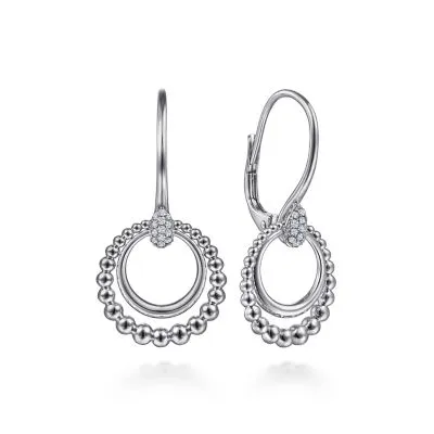 Sterling Silver Bujukan White Sapphire Drop Earrings