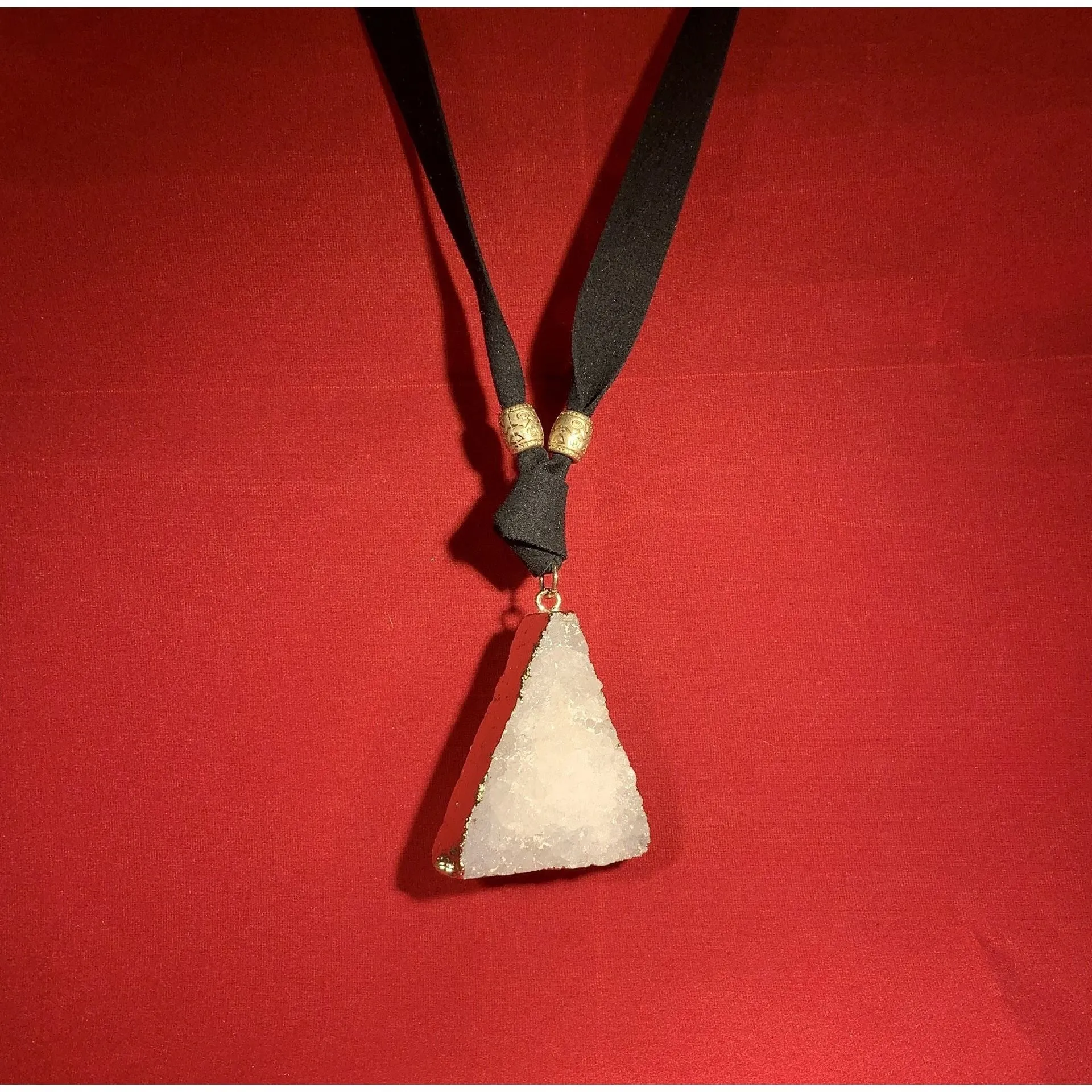 Triangle Quartz Stone Necklace