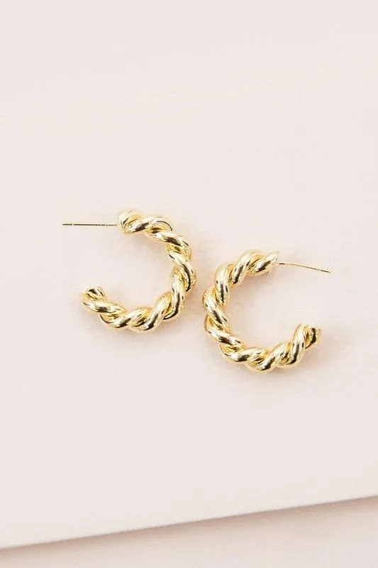 Twisted Hoop Earrings