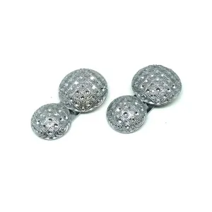 Vintage 1940s Faux Marcasite Ball Dress Clips