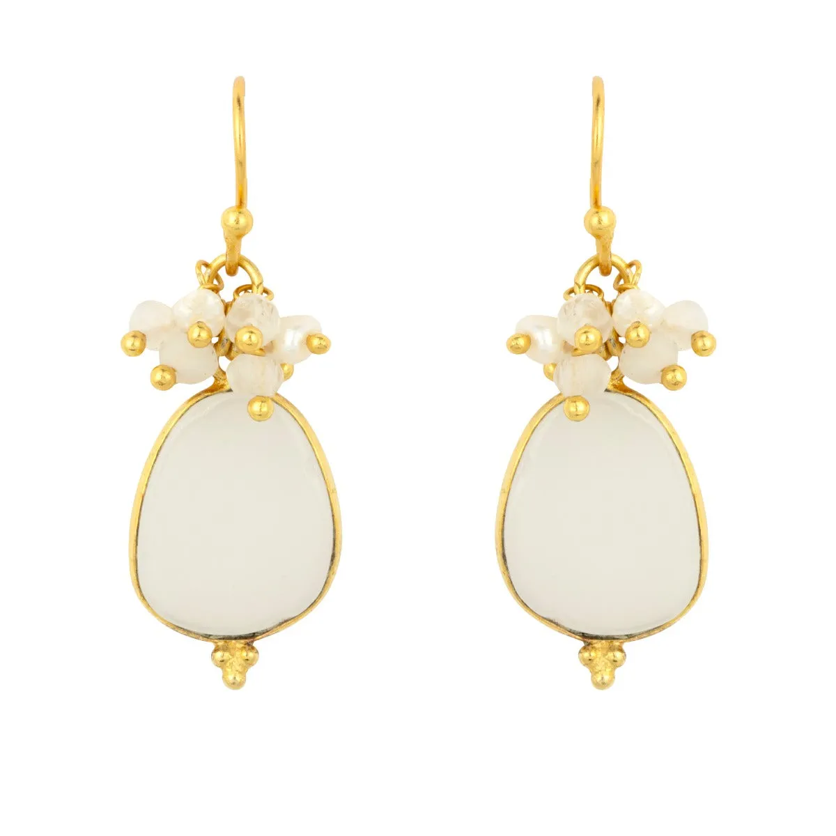 Willow White Chalcedony Earrings