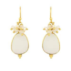 Willow White Chalcedony Earrings