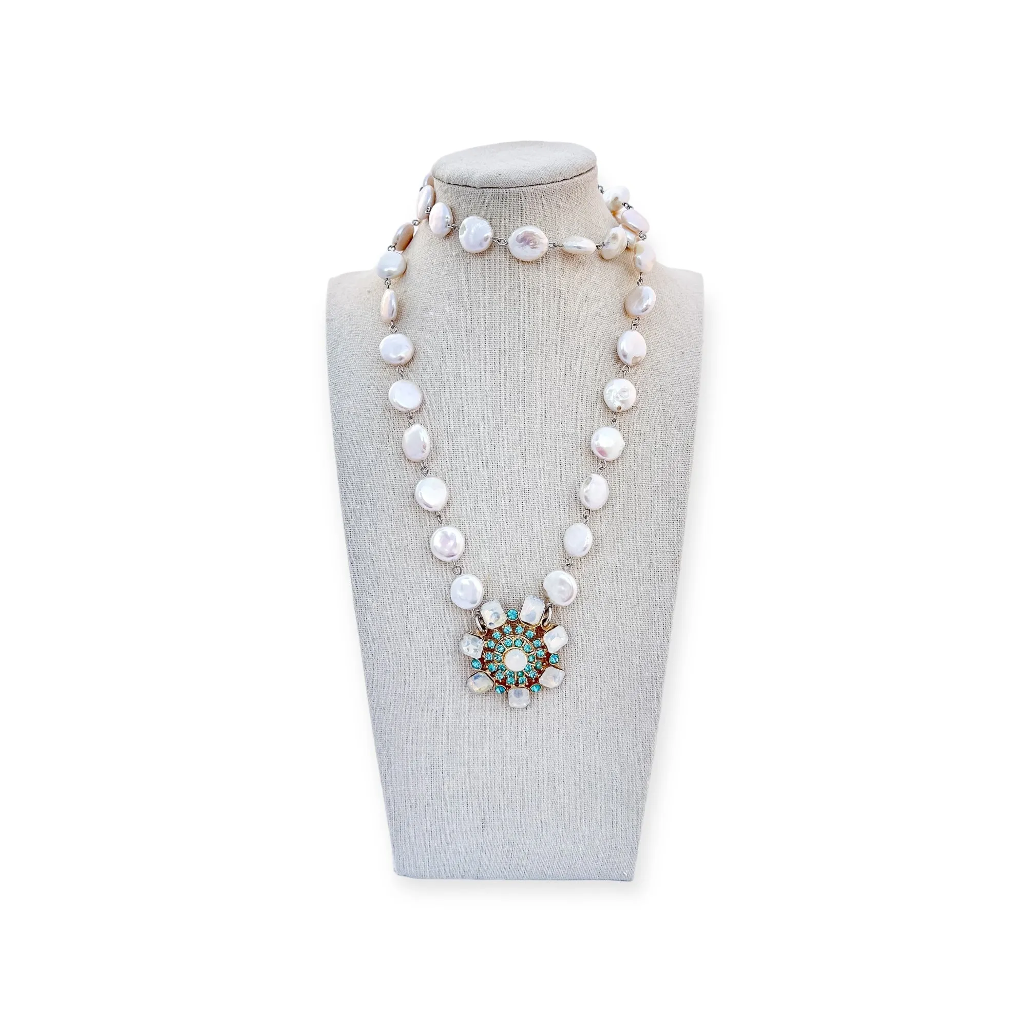 Winter Pearl Beaded Bauble Necklace